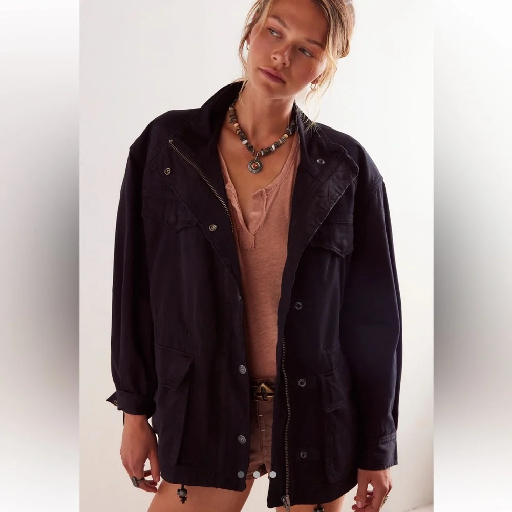 FREE PEOPLE UTILITY JACKET SZ M. NWOT - Picture 2 of 9